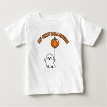 My First Halloween Baby Bodysuit - Cute Ghost 