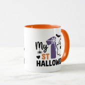 My First Halloween Cute Girl Ghost Baby マグカップ (正面右)