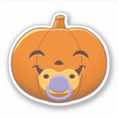 My First Halloween Pacifier Pumpkin シール (正面)