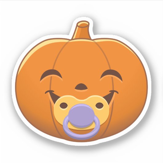 My First Halloween Pacifier Pumpkin シール (正面)
