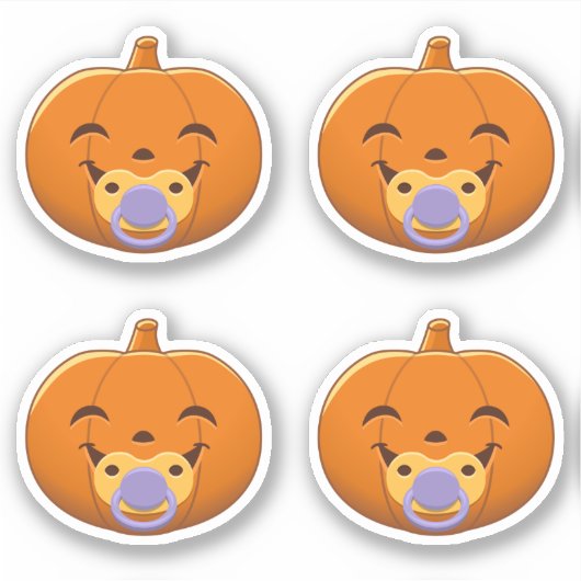 My First Halloween Pacifier Pumpkin Set of 4 シール (正面)