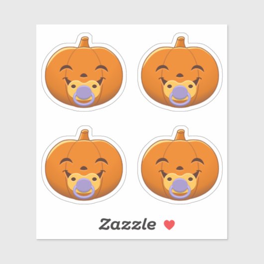 My First Halloween Pacifier Pumpkin Set of 4 シール (シート)