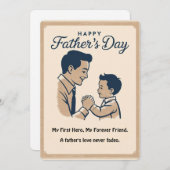 My First Hero – 父の日のカード 招待状 (正面/裏面)