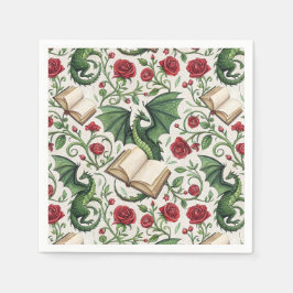 My First Loves - Dragons and Books スタンダードカクテルナプキン
