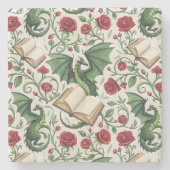 My First Loves - Dragons and Books ストーンコースター (正面)