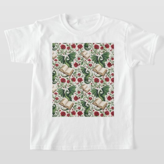My First Loves - Dragons and Books Tシャツ (レイダウン)