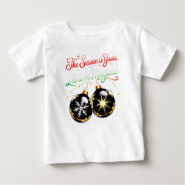 "My First Magical Christmas" Festive Ornament Chri ベビーTシャツ