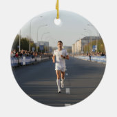 My First Marathon 26.2 Custom Name & Photo セラミックオーナメント (裏面)