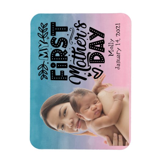 My First Mother's Dayのカスタム写真 マグネット (縦)