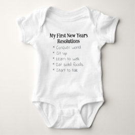 My First New Year's Resolutions, Unisex, Funny    ベビーボディスーツ