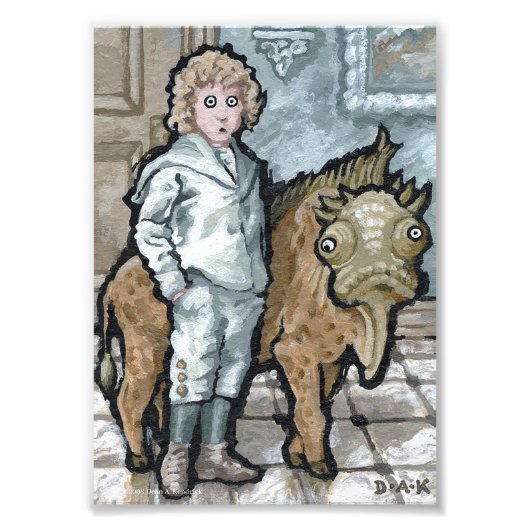 My First Pet #4 – 超現実的な奇妙なゴシック生物 フォトプリント (正面)