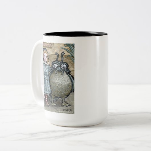 My First Pet #5 – 超現実的な奇妙なゴシック生物 ツートーンマグカップ (正面左)