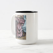 My First Pet #6 – 超現実的な奇妙なゴシック生物 ツートーンマグカップ (正面左)