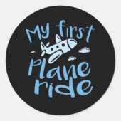 My First Plane Ride ラウンドシール (正面)