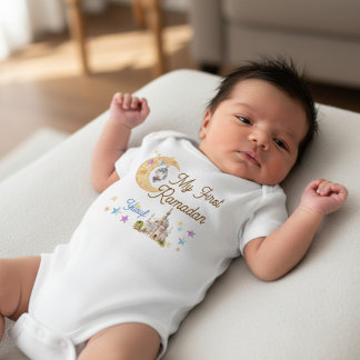 My First Ramadan Personalized Baby Jersey Bodysuit ベビーボディスーツ
