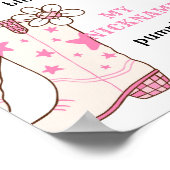 My First Rodeo女性のカーボーイピンク写真マイルストーン ポスター (角)