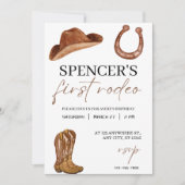 「My First Rodeo」水彩西暦1回目 招待状 (正面)