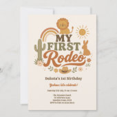 My First Rodeo Birthday Invitation 1st Birthday 招待状 (正面)