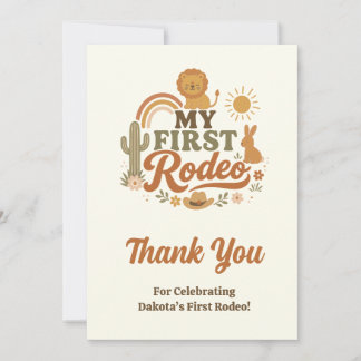 My First Rodeo Birthday Thank You Card  サンキューカード