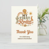 My First Rodeo Birthday Thank You Card  サンキューカード (スタンド正面)