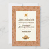My First Rodeo Birthday Thank You Card  サンキューカード (裏面)