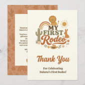 My First Rodeo Birthday Thank You Card  サンキューカード (正面/裏面)