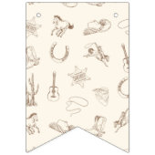 My First Rodeo Bunting Flag Banner Neutral バンティングフラッグ (第1の旗)