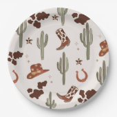 My First Rodeo Cowboy Wild west birthday party ペーパープレート (正面)