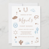 My First Rodeo Southern Cowboy Birthday Invitation 招待状 (正面)