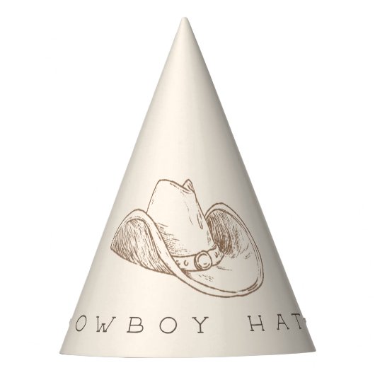 My First Rodeo Western Birthday Cowboy Party Hat パーティーハット (正面)