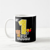 My First Rosh Hashanah 1 Year Old Shana Tova Jewis コーヒーマグカップ (左)