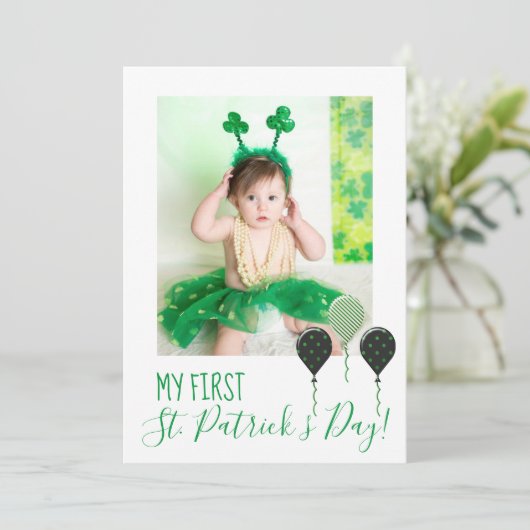 My First St. Patricks Day Holidayフォトカード カード (スタンド正面)