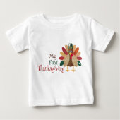 My first Thanksgiving, let's give thanks for clean ベビーTシャツ (正面)