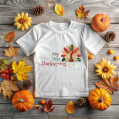 My first Thanksgiving, let's give thanks for clean ベビーTシャツ
