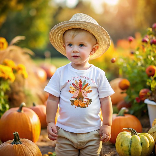 My first Thanksgiving Turkey Day! ベビーTシャツ