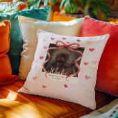 My First Valentine Personalized Pet Photo Pillow クッション