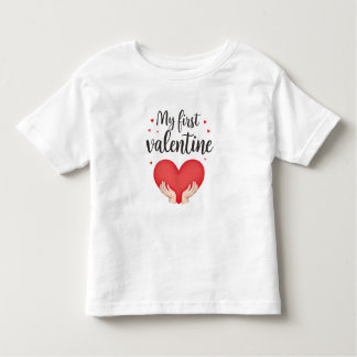  My First Valentine toddler T-Shirt cute heart トドラーTシャツ