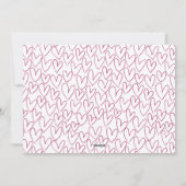 My First Valentine's Dayスクリプト明るい赤紫色写真 シーズンカード (裏面)