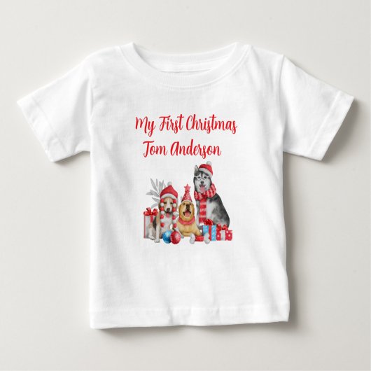 MY FIRST XMAS ベビーTシャツ (正面)