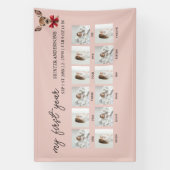 My First Year 12-Photo Pink & Red Deer | Woodland  横断幕 (縦)