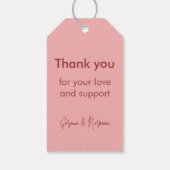 My First Year 2023切り出しモダンベビー写真サンゴ ギフトタグ (裏面)