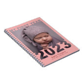 My First Year 2023切り出しモダンベビー写真サンゴ ノートブック (右側)