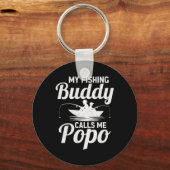 My Fishing Buddies Calls Me Popo Father's Day Fish キーホルダー (正面)