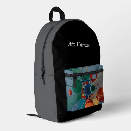 My fitness プリントバックパック (裏面左端)