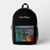 My fitness プリントバックパック (正面)