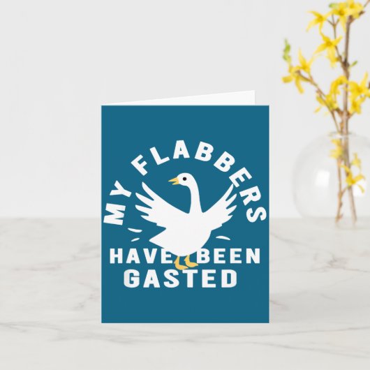 My Flabbers Have Been Gasted Distressed Retro Funn カード (黄色い花)