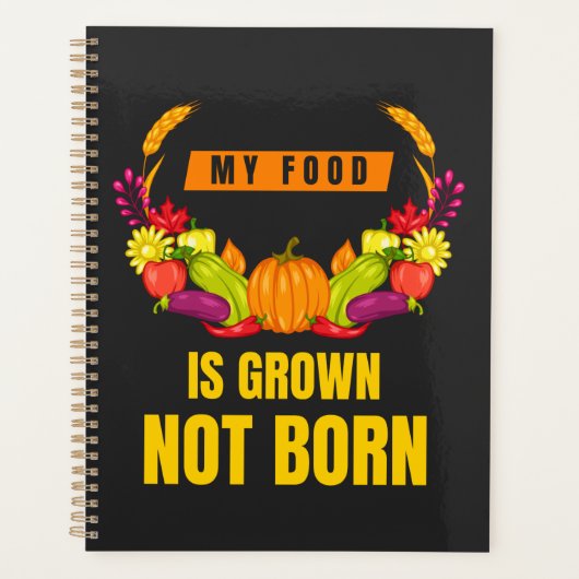 My Food Is Grown Not Born Veggie Lover プランナー手帳 (正面)