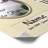 My Forever Friend Dog Memorial – ペット – ベージュ ポスター (角)