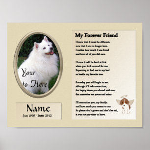 My Forever Friend Dog Memorial – ペット – ベージュ ポスター