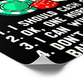 My Four Gambling Moods Funny Casino Gambler Quote  ポスター (角)